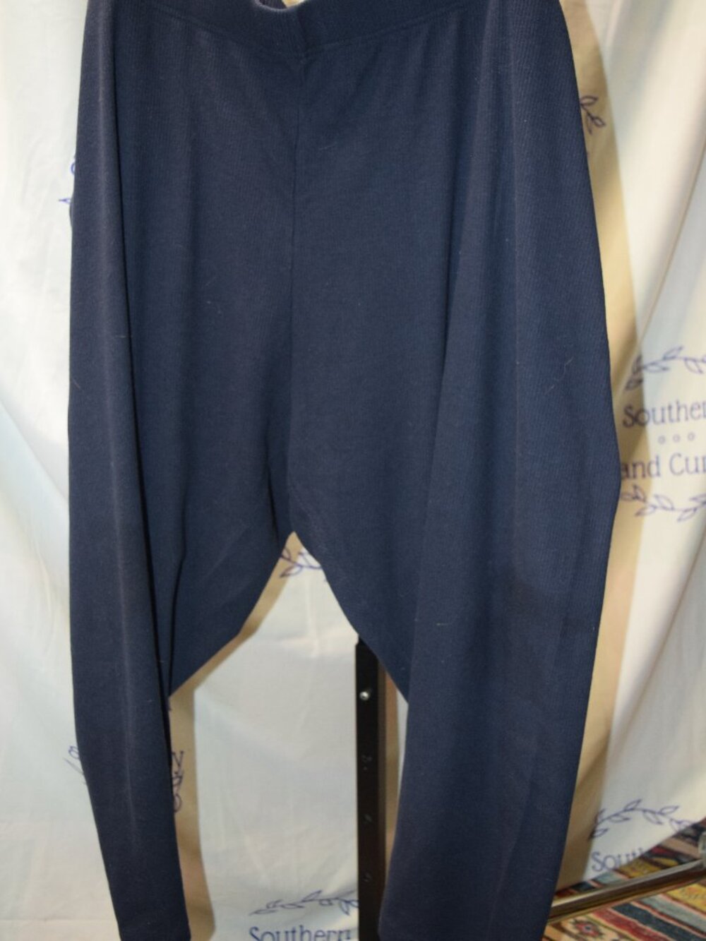 Old Navy-Navy Blue Rib Knit Leggings, Size 4X